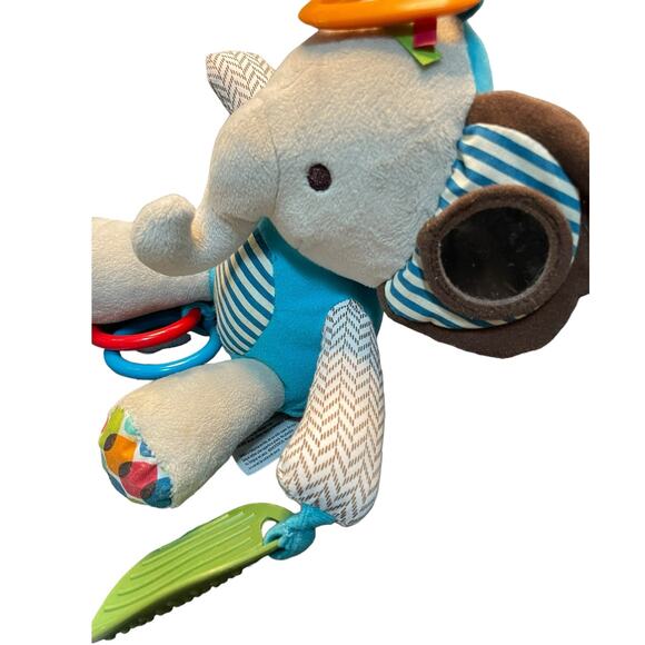 Skip Hop Plush Elephant Bandana Buddies Nursery Baby Shower Gift Crinkle Teether - Picture 6 of 12